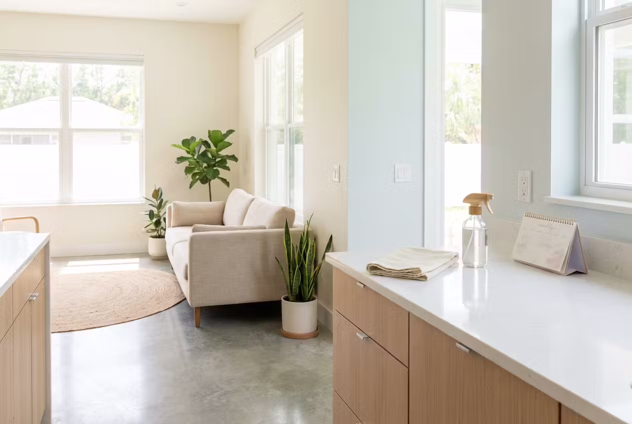 Clean Tampa Bay home interior for recurring house cleaning frequency guide